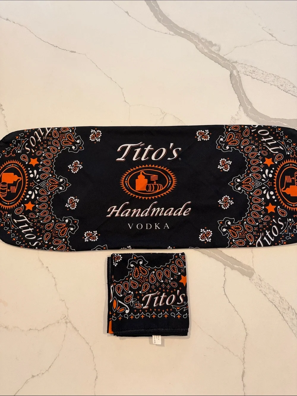 Tito’s Vodka Black and Orange Bandanas set of 2